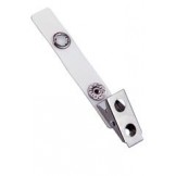 Badge Clip 2-Hole 2-3/8" Reinforced Vinyl Strap - 100 pack